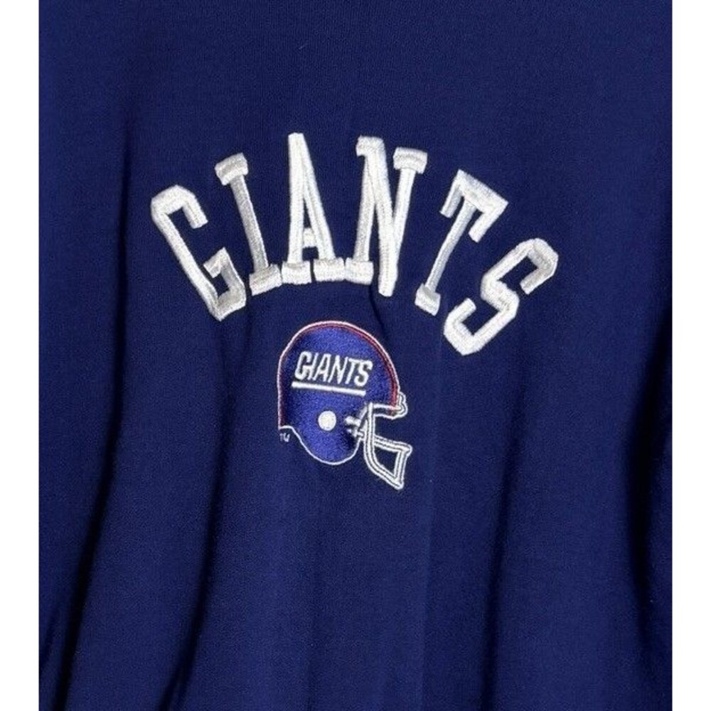 Vintage 90s Y2k Logo 7 New York Giants Crew Neck Pullover Sweater Size X-Large